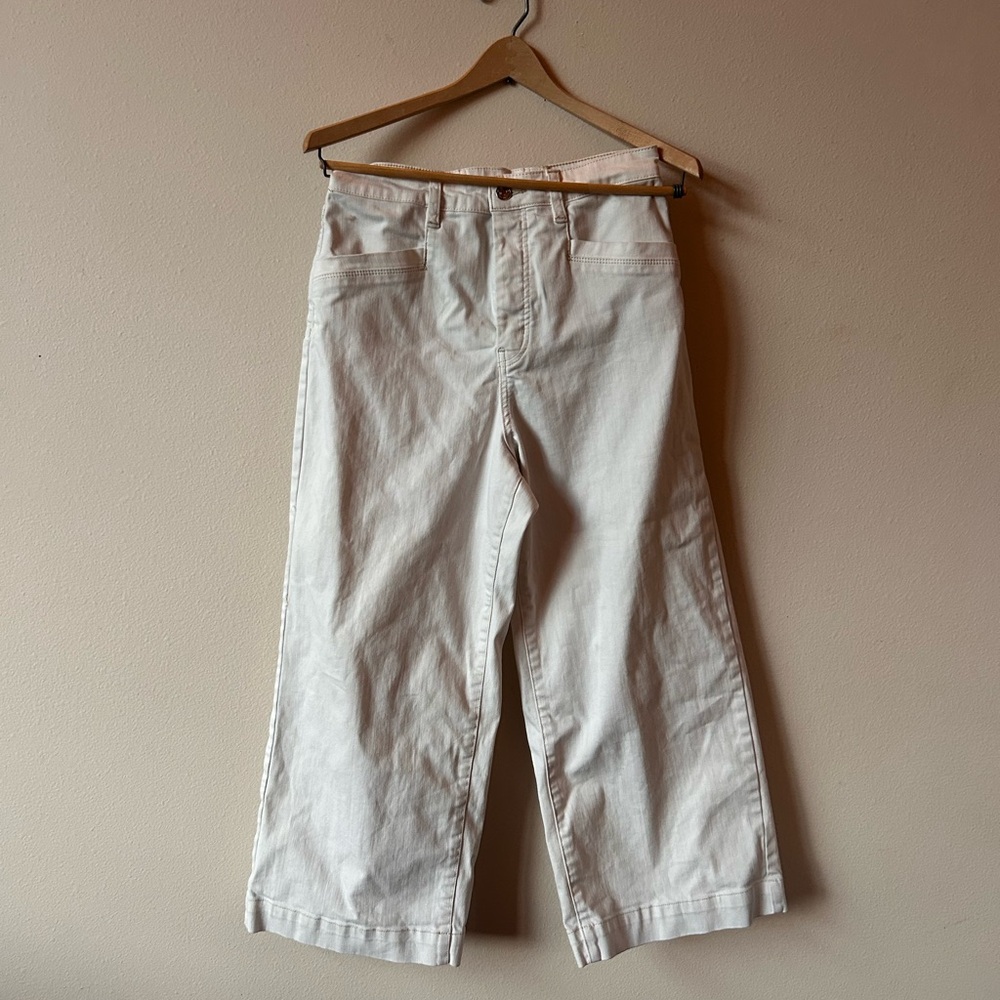 Free People Wide Leg White Pants